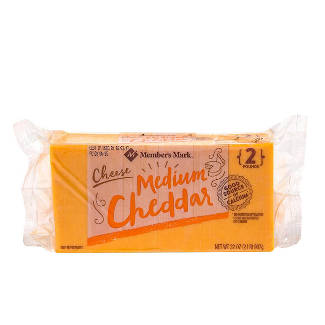 Member's Mark Medium Cheddar Cheese Block (2 lbs.)