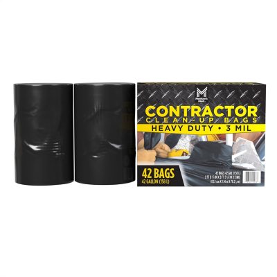 Husky - Heavy Duty Contractor 42-Gallon Flap-Tie Trash Bags, 22-Pack