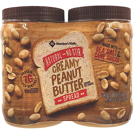 Member's Mark Natural No Stir Creamy Peanut Butter Spread (40 oz., 2 ct.)