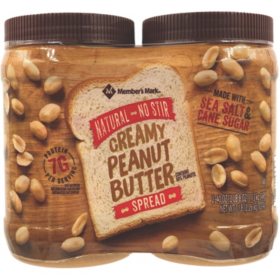 Member's Mark Natural Creamy Peanut Butter 40 oz., 2 pk.