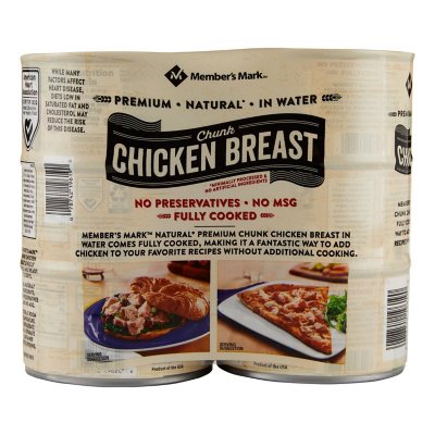 Kirkland Signature chicken breast, packed in water, premium chunk