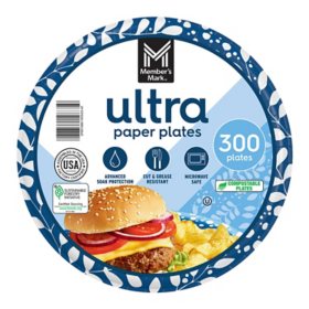 Member's Mark Ultra Lunch Paper Plates, 8.5", 300 ct.