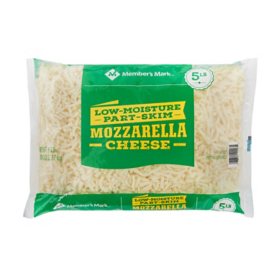 Member's Mark Part-Skim Shredded Mozzarella Cheese 5 lbs.