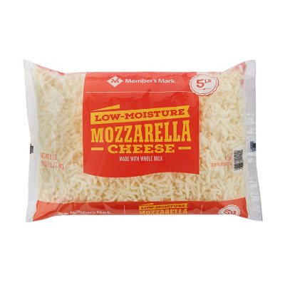 Member's Mark Shredded Mozzarella Cheese, Whole Milk Low-Moisture (5 lbs.)  - Sam's Club
