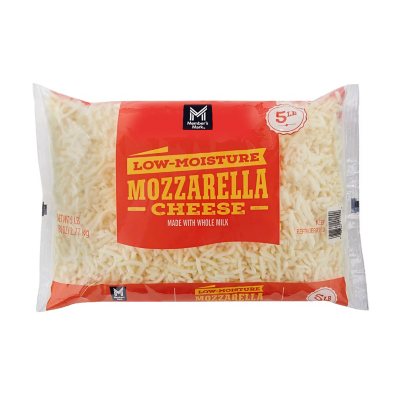 Member's Mark Shredded Mozzarella Cheese, Whole Milk Low-Moisture (5 lbs.)  - Sam's Club