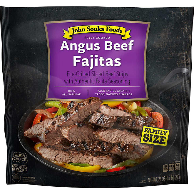 John Soules Fully Cooked Angus Beef Fajitas 24 oz.