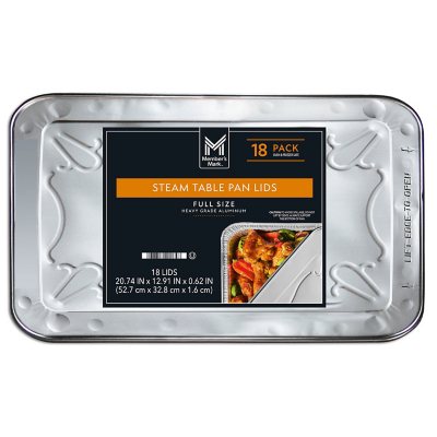 Member S Mark Aluminum Steam Table Pans, Full Size (18 Ct