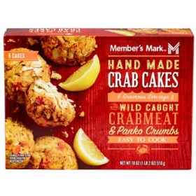 Member's Mark Wild Caught Handmade Crab Cakes, Frozen, 6 ct.