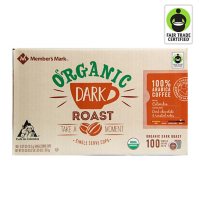 Member's Mark Organic Dark Roast Coffee, Single-Serve Cups (100 ct.)
