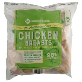 Member's Mark Boneless Skinless Chicken Breast (5 lbs.)