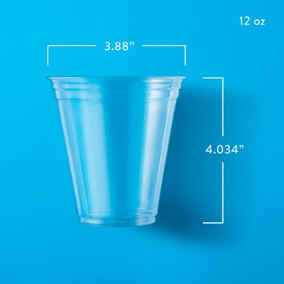 Smarty 12 oz. Crystal Clear Round Disposable Plastic Party Cups 500ct