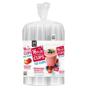 Member's Mark Clear Plastic Cups 16 oz., 132 ct.