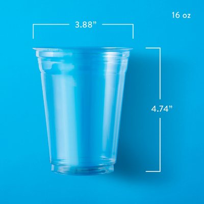 Reliance™ 16 oz Clear Plastic Cups  16 oz Plastic Cups with Lids Available