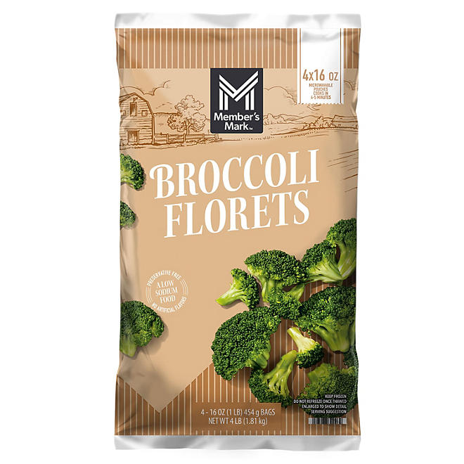 Member's Mark Steamable Broccoli Florets 1 lb., 4 pk.