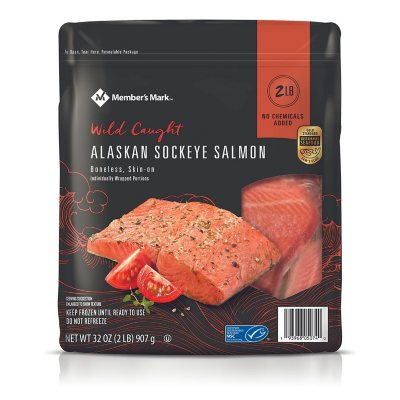 Member's Mark Wild-Caught Alaskan Sockeye Salmon, Frozen (2 lbs.) - Sam's  Club