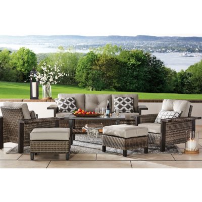 Member s Mark Manchester 6 Piece Patio Deep Seating Set with Sunbrella Fabric