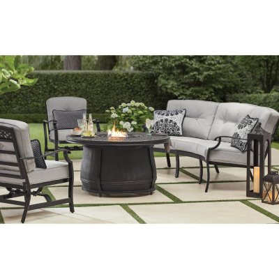 Member S Mark Agio Hastings 4 Piece Curved Deep Seating Set With Sunbrella Fabric