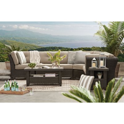 Member s Mark Agio Heritage 6 Piece. Sectional with Sunbrella