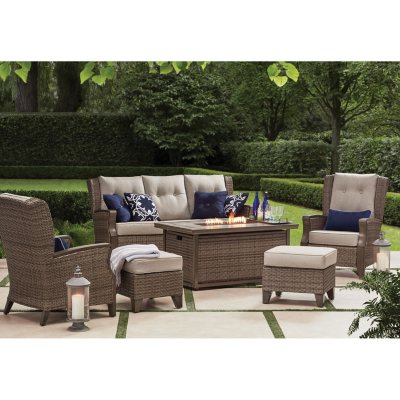 Member S Mark Agio Newcastle 6 Piece Patio Deep Seating Set With Sunbrella Fabric