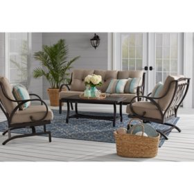 Member S Mark Harbor Hill 4 Piece Deep Seating Set Cast Shale Sam S Club