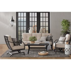 Member S Mark Barcelona 4 Piece Deep Seating Set Flax Sam S Club