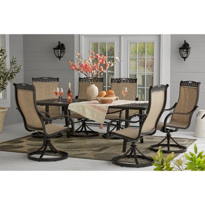 Member S Mark Harbor Hill 7 Piece Sling Dining Set