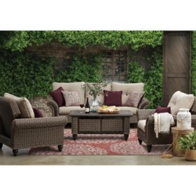 Member S Mark Mystic Ridge 6 Piece Deep Seating Set Grey Sam S