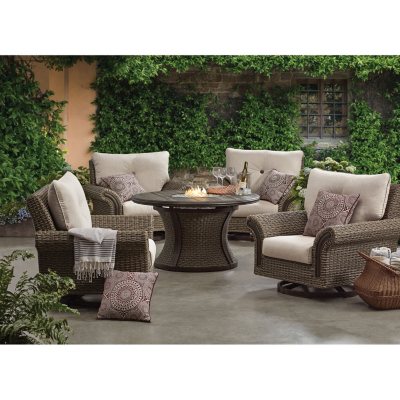 Member S Mark Mystic Ridge 5 Piece Gas Firepit Chat Set