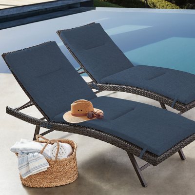 Chaise lounge outdoor cushions sunbrella sale