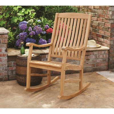 Member's mark 2024 teak porch rocker