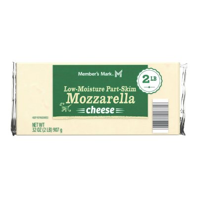 Member's Mark Low-Moisture, Part-Skim, Mozzarella Cheese Block (2 lbs.) - Sam's  Club