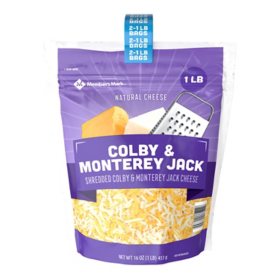 Member's Mark Colby and Monterey Jack Shredded Cheese 16 oz., 2 pk.