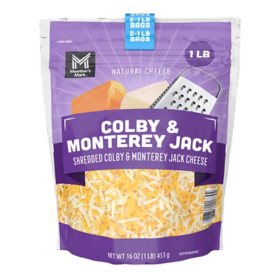 Member's Mark Colby and Monterey Jack Shredded Cheese 16 oz., 2 pk.