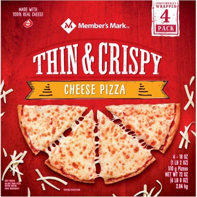 Member's Mark Thin Crust Cheese Pizza (4 ct.) - Sam's Club