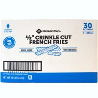 Member's Mark 1/2" Crinkle Cut French Fries, Frozen (30 lbs.)