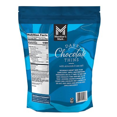 Member's Mark Dark Chocolate Thins With Almonds & Sea Salt (20 oz.) - Sam's  Club