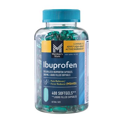 Member's Mark Ibuprofen Softgels, 200mg (400 ct.)  Sam's Club