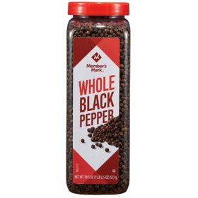 Member's Mark Whole Black Peppercorns, 19.5oz.