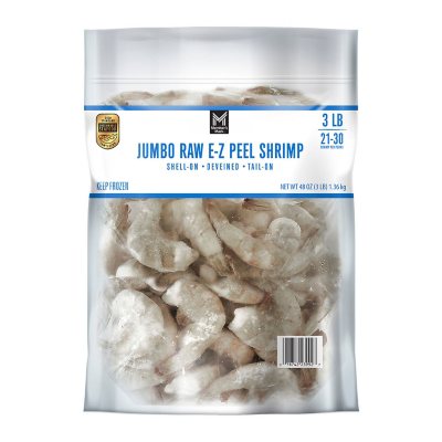 Fresh Raw Jumbo Shrimp Size 21/25, Tail-On Easy Peel, 8 oz