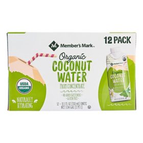Member's Mark Organic Coconut Water 11.1 oz., 12 pk.