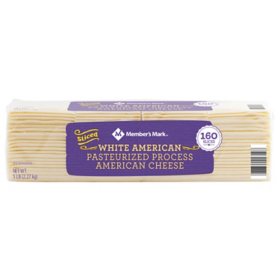 Member's Mark White American Cheese Slices 160 slices, 5 lbs.