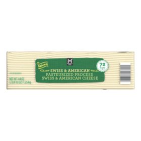 Member's Mark Pasteurized Process Swiss & American Cheese 72 slices