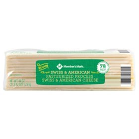 Member's Mark Pasteurized Process Swiss & American Cheese 72 slices