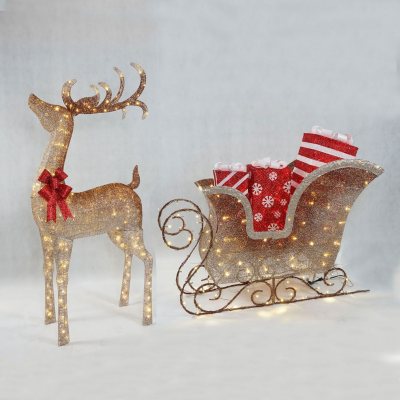 Sam's Club Christmas Snowy Log Cabin Santa Sleigh Foiled 2015 Gift Card FD-48613 