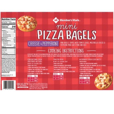 Member S Mark Mini Pepperoni Pizza Bagels 72 Ct Sam S Club