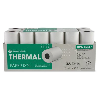 Member's Mark Thermal Receipt Paper Rolls, 2 1/4 X 85', 36 Rolls - Sam's  Club