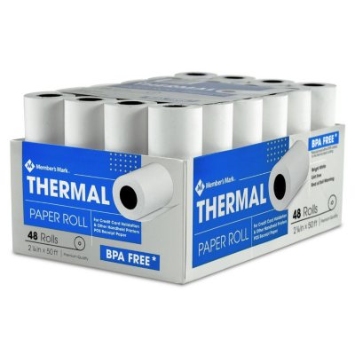Thermal Paper Rolls 10 Rolls 2 1/4X50' Thermal Cash Register