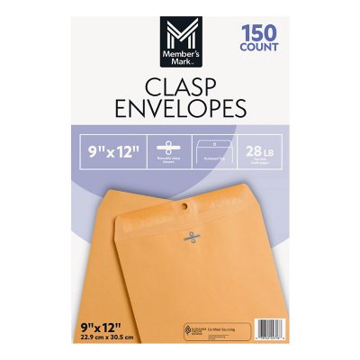 Member's Mark Clasp Envelope 9" x 12" (150 ct.)