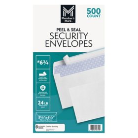 Member's Mark Security Envelope #6-3/4 (500 ct.)