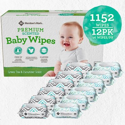 Members Mark Premium Diaper Baby Adult Wet Wipes 1152 ct Case 12 packs x 96 